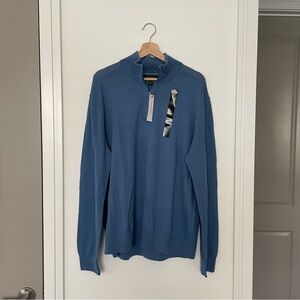 BANANA REPUBLIC • mens merino wool quarter zip sweater